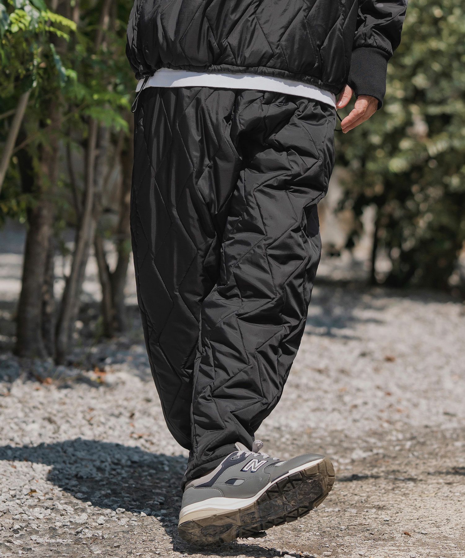CAMBIO(カンビオ)】Nylon Mini Ripstop Wave Quilting Balloon Pants