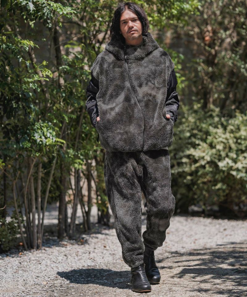 CAMBIO(カンビオ)】Monotone Marble Fake Fur Balloon Pants フェイク