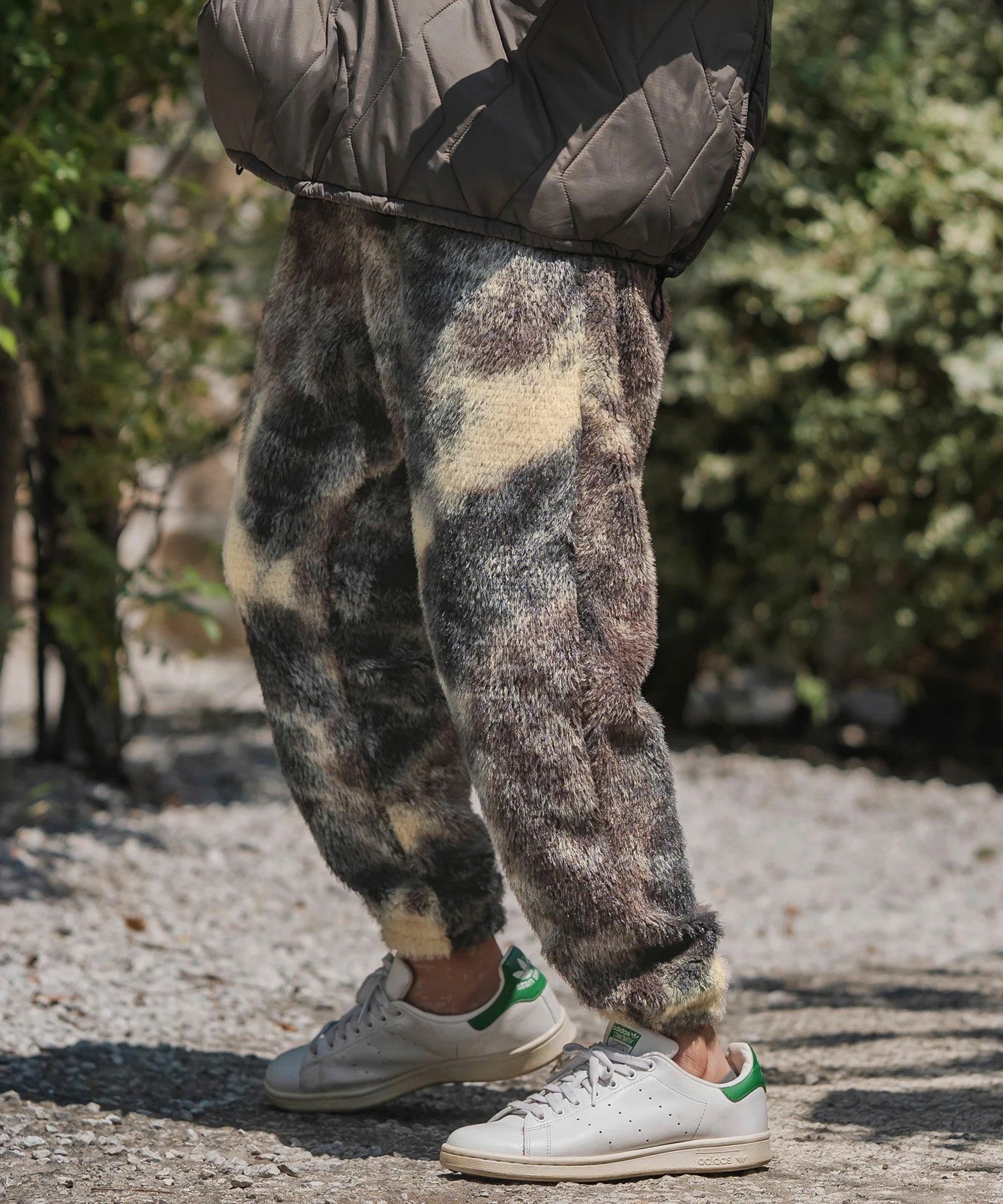 CAMBIO(カンビオ)】Monotone Marble Fake Fur Balloon Pants フェイク