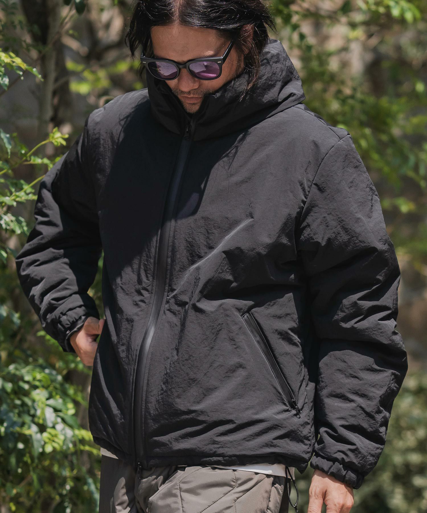 30%OFF【CAMBIO(カンビオ)】止水ZIPターンバックハイネック中綿