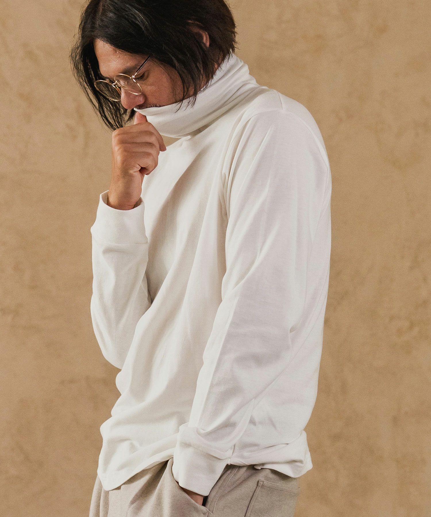 CAMBIO(カンビオ)】サイドスリットタートルネックカットソー(CAM-6568