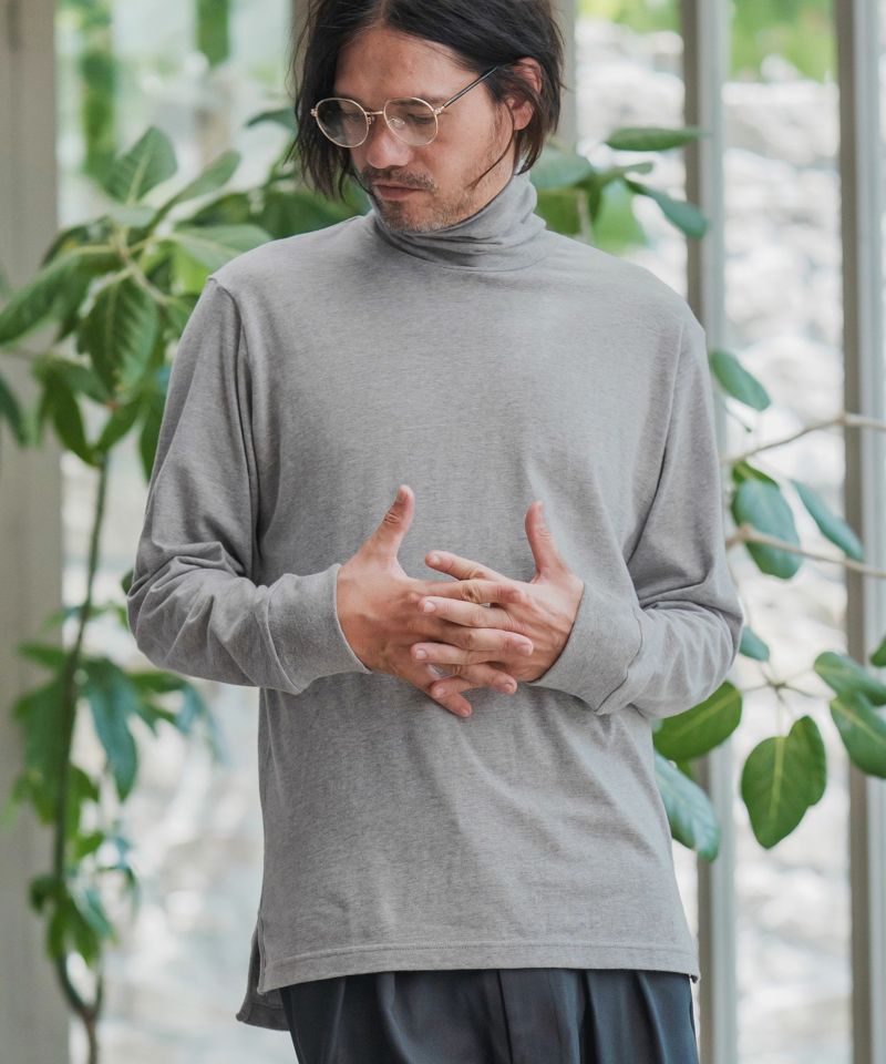 CAMBIO(カンビオ)】サイドスリットタートルネックカットソー(CAM