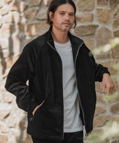 CAMBIO(カンビオ)】スタンドカラーラグランコーデュロイブルゾン