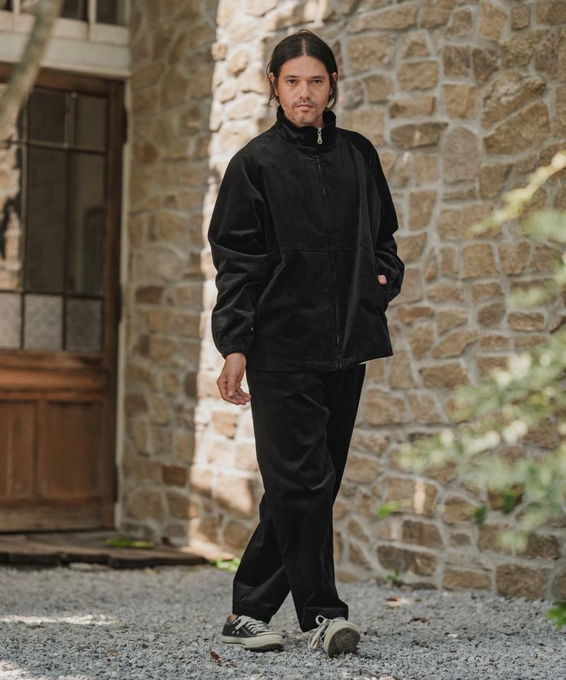 CAMBIO(カンビオ)】スタンドカラーラグランコーデュロイブルゾン