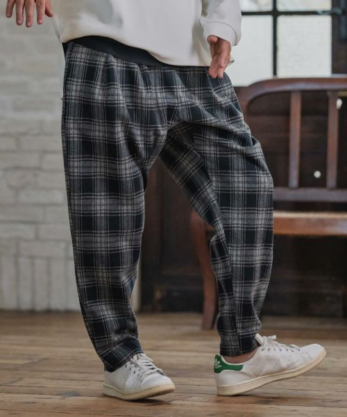 【CAMBIO(カンビオ)】【予約販売9月下旬～10月上旬入荷】Check Ponti Tapered Pants テーパードパンツ(A57025cmb)
