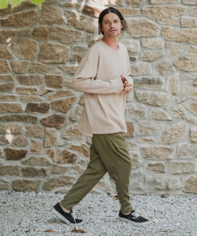 CAMBIO(カンビオ)】ストレッチTRサルエルテーパードパンツ | CAMBIO