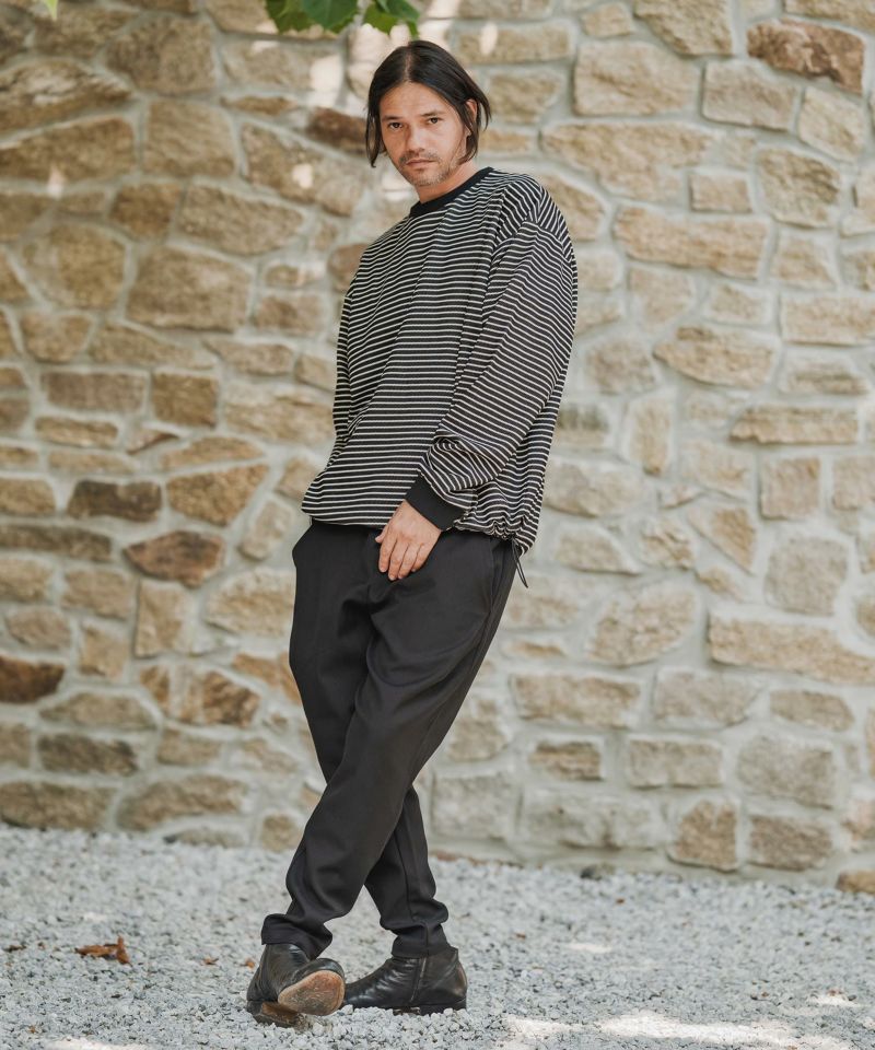 CAMBIO(カンビオ)】ストレッチTRサルエルテーパードパンツ | CAMBIO