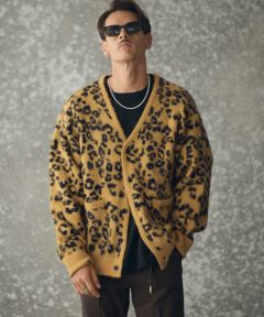 レオパード　モヘアカーディガン THEOREM(セオレム)】【予約販売10月下旬～11月上旬入荷】 Mohair