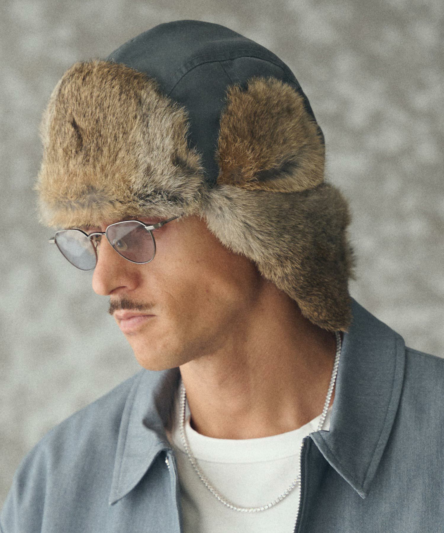 THEOREM(セオレム)】Rabbit Fur Flight Cap フライトキャップ(TRM25