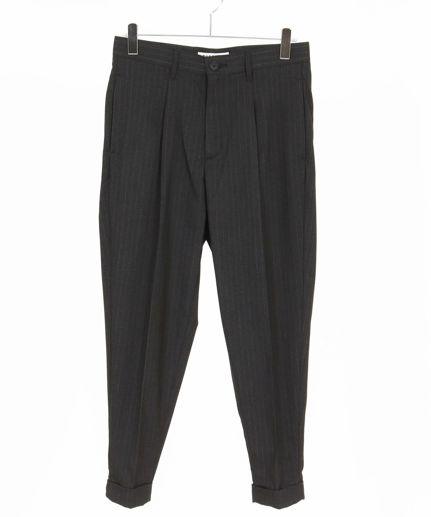 THEOREM(セオレム)】 Turn up TR Stripe Tapered Pants ピンストライプ
