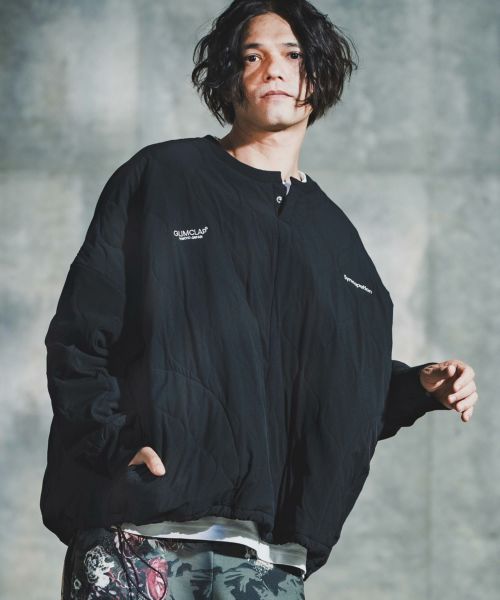 【GLIMCLAP(グリムクラップ)】【予約販売11月上旬～中旬入荷】Wave Quilted Ripstop Pullover ウェーブキルトプルオーバー(192-035-gla-cf)
