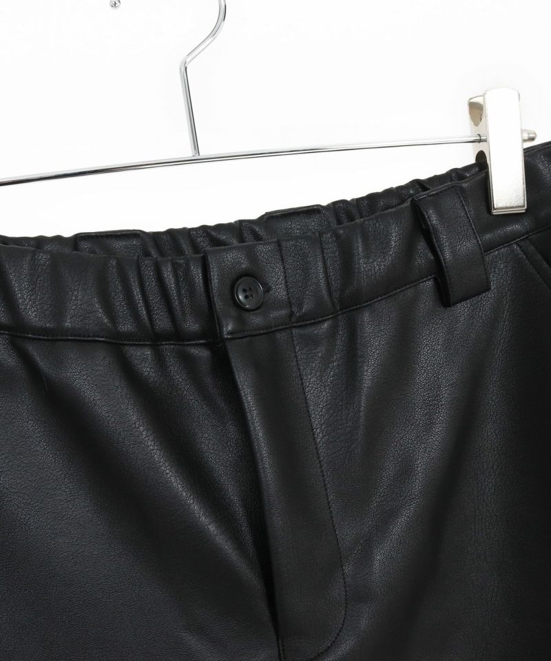 GLIMCLAP(グリムクラップ)】Synthetic Leather Straight-Leg Trousers