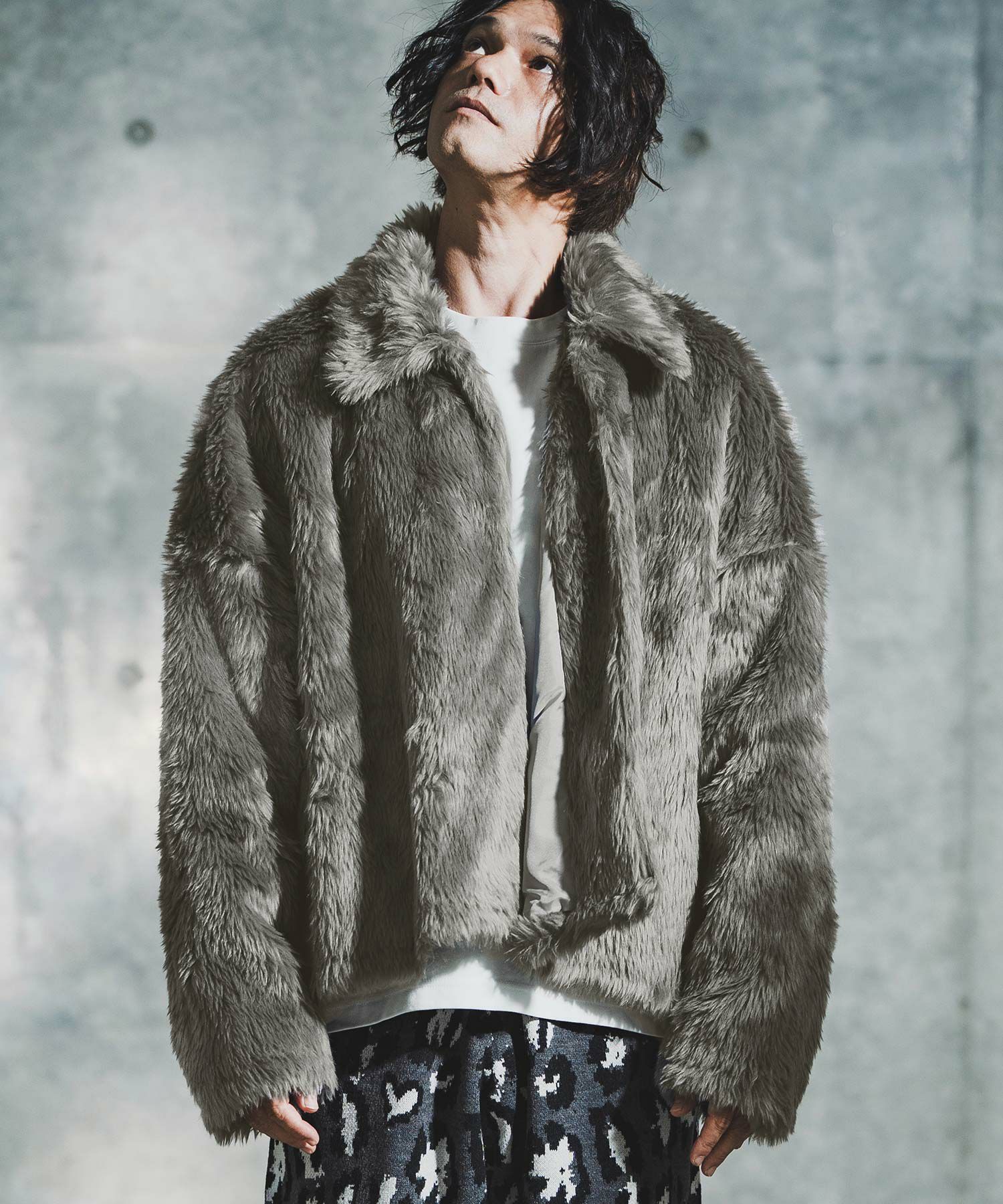 GLIMCLAP(グリムクラップ)】Shaggy Luxe Jacket フェイクファー