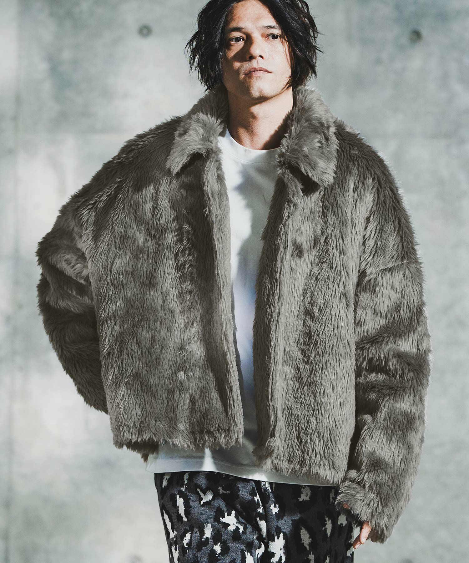 GLIMCLAP(グリムクラップ)】Shaggy Luxe Jacket フェイクファー