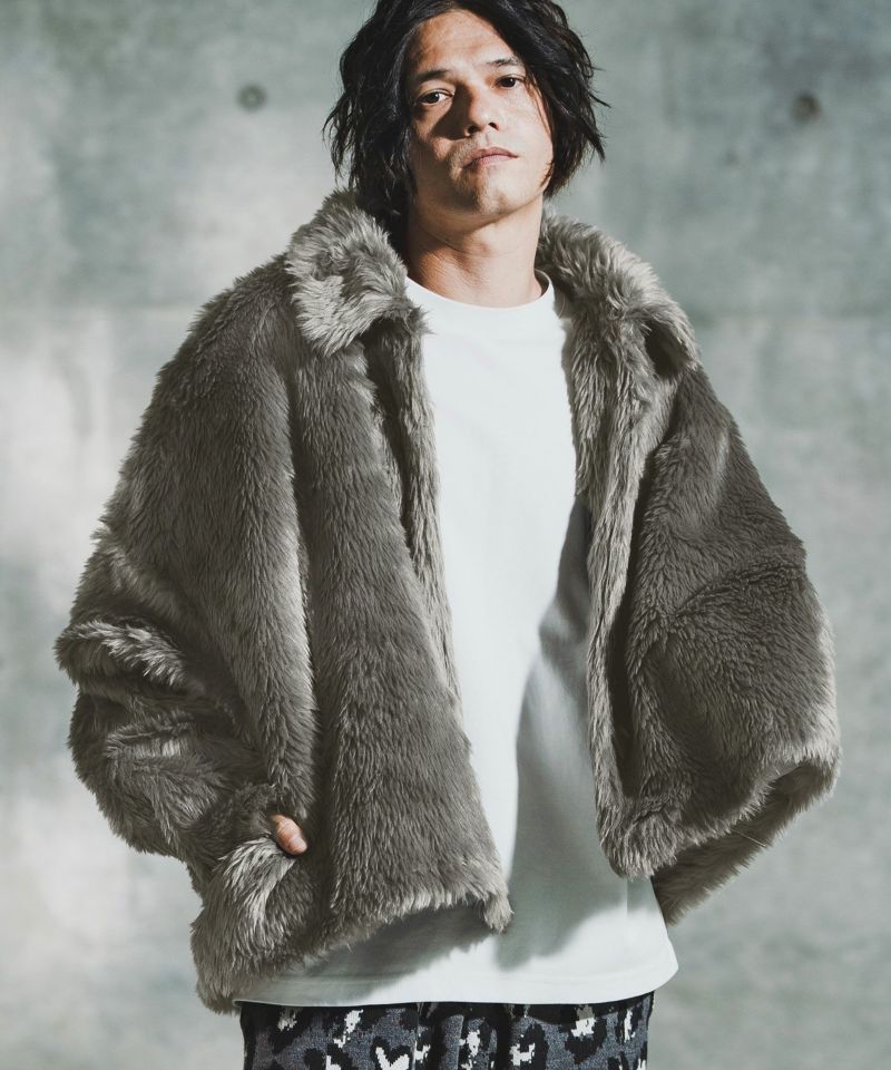 GLIMCLAP(グリムクラップ)】Shaggy Luxe Jacket フェイクファー
