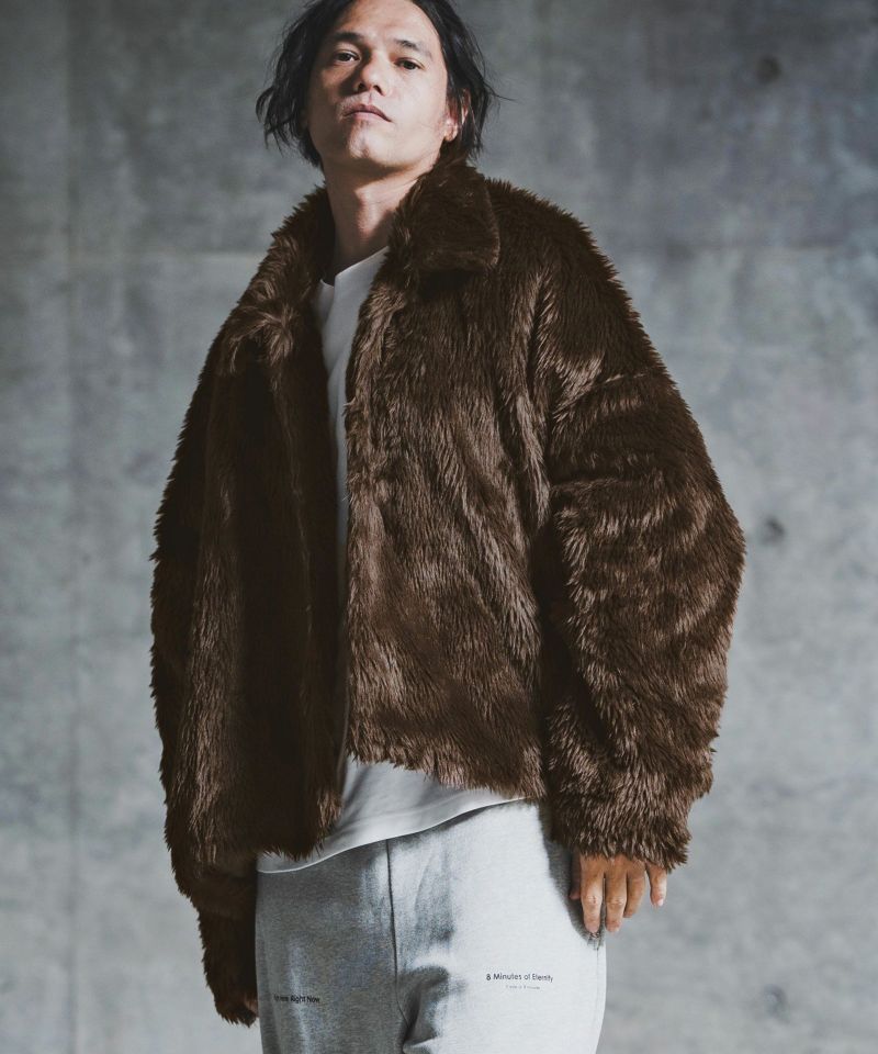 GLIMCLAP(グリムクラップ)】Shaggy Luxe Jacket フェイクファー
