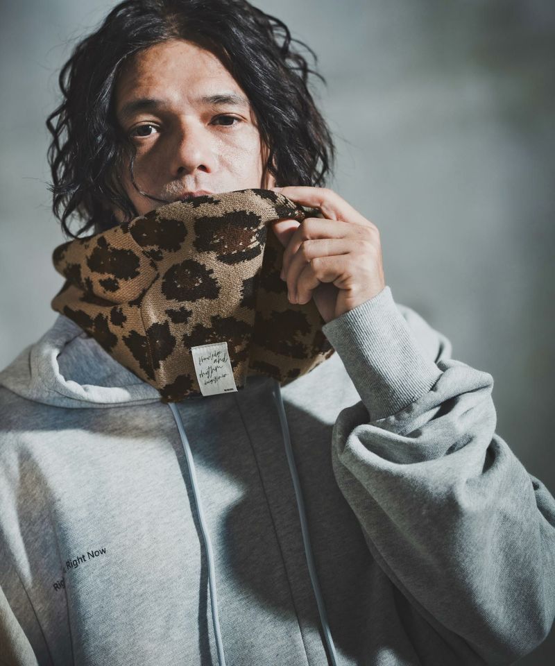 GLIMCLAP(グリムクラップ)】Illusionism Leopard Pattern Knit snood GLIMCLAP(グリムクラップ)】Illusionism Leopard Pattern Knit snood