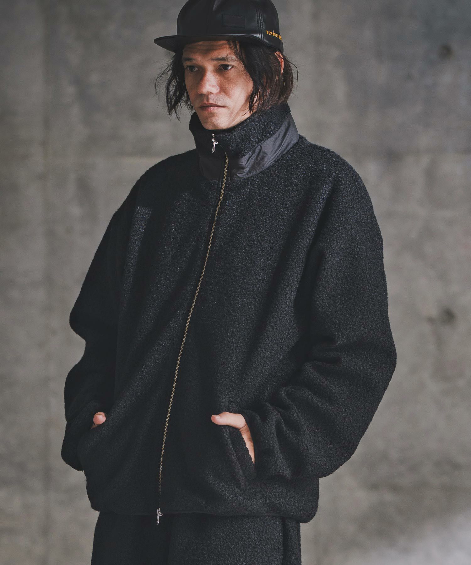 GLIMCLAP(グリムクラップ)】Fluffy Zip-Up Jacket - Poodle Faux Fur