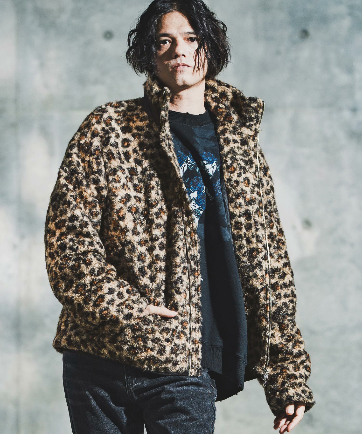 GLIMCLAP(グリムクラップ)】Fluffy Zip-Up Jacket - Poodle Faux Fur