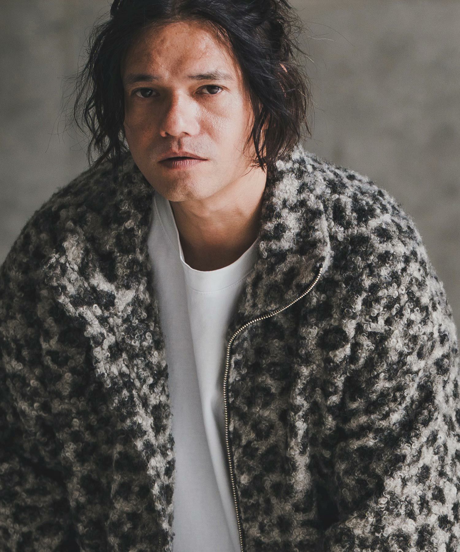 GLIMCLAP(グリムクラップ)】Fluffy Zip-Up Jacket - Poodle Faux Fur