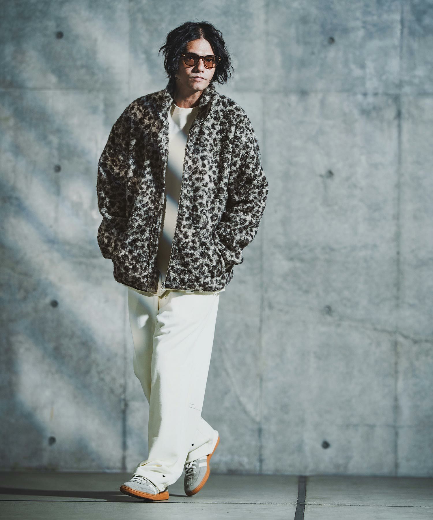 GLIMCLAP(グリムクラップ)】Fluffy Zip-Up Jacket - Poodle Faux Fur