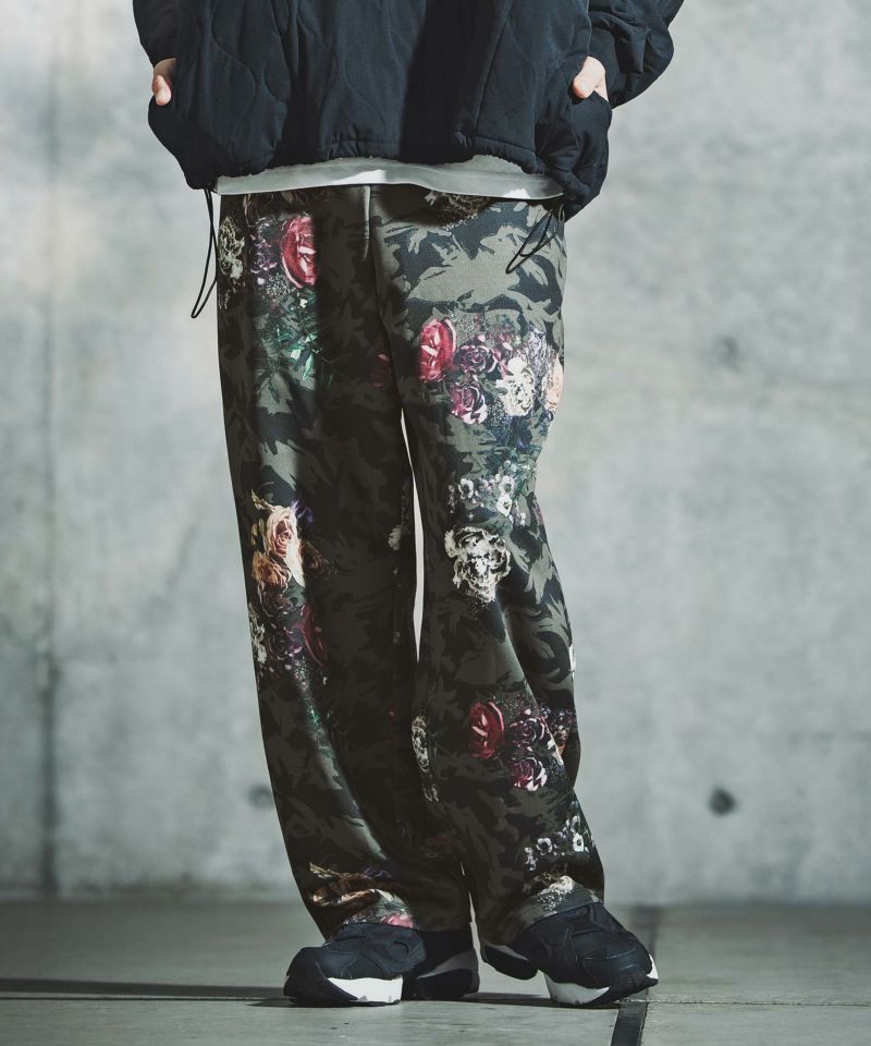 GLIMCLAP(グリムクラップ)】Original Botanical Print Jersey Pants