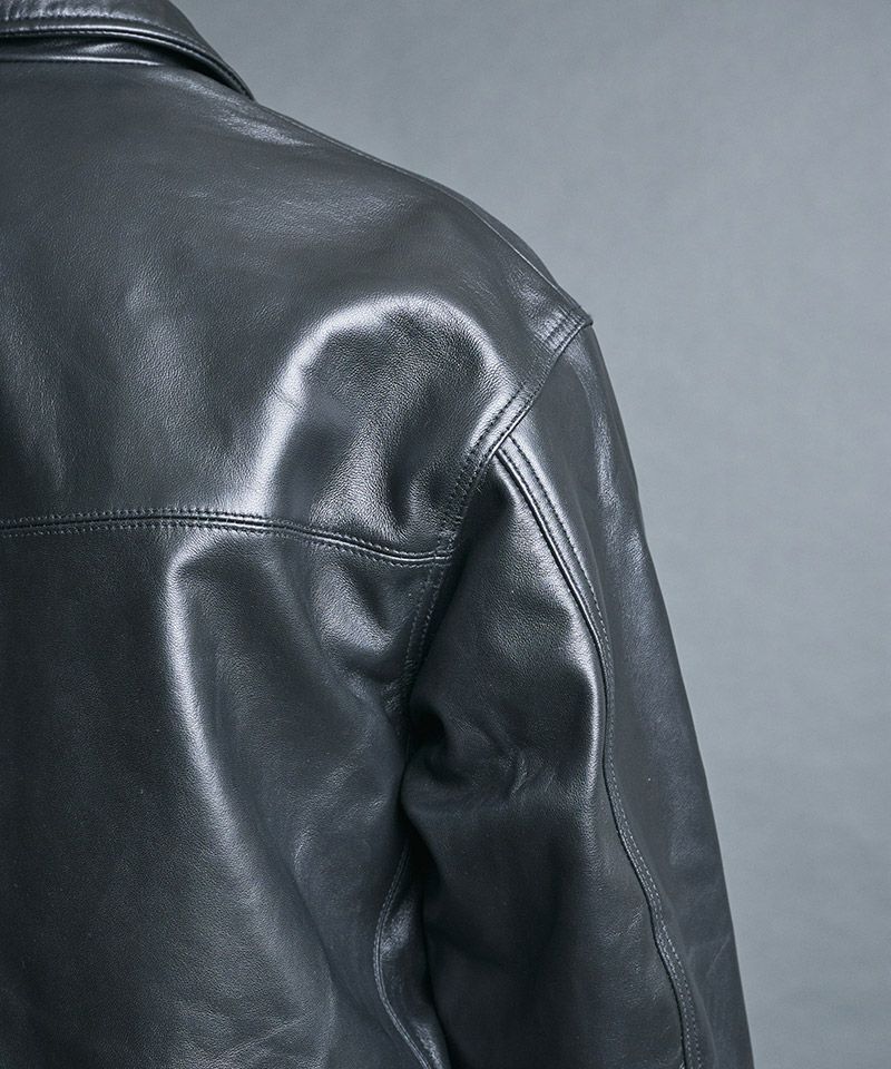 Magine(マージン)】LAMB LEATHER CAR COAT ラムレザーカーコート(2534
