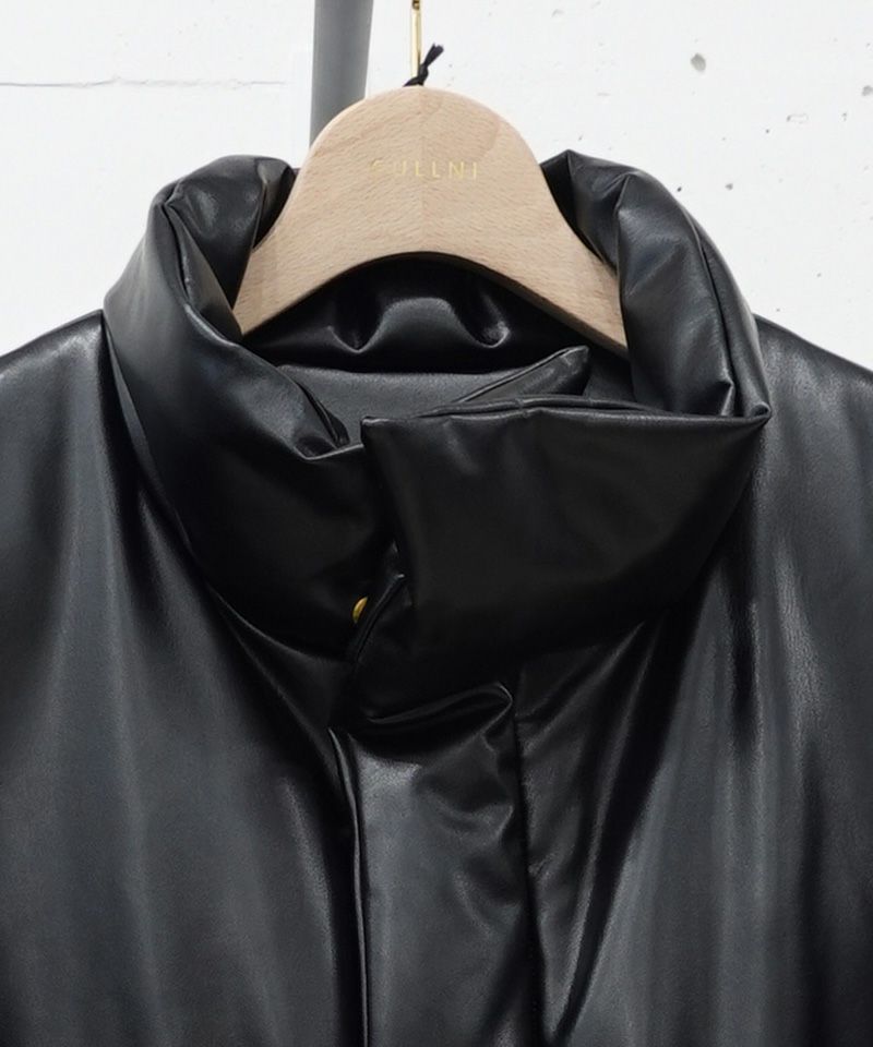 50%OFF【CULLNI(クルニ)】Faux Leather Removable Sleeve Down Jacket