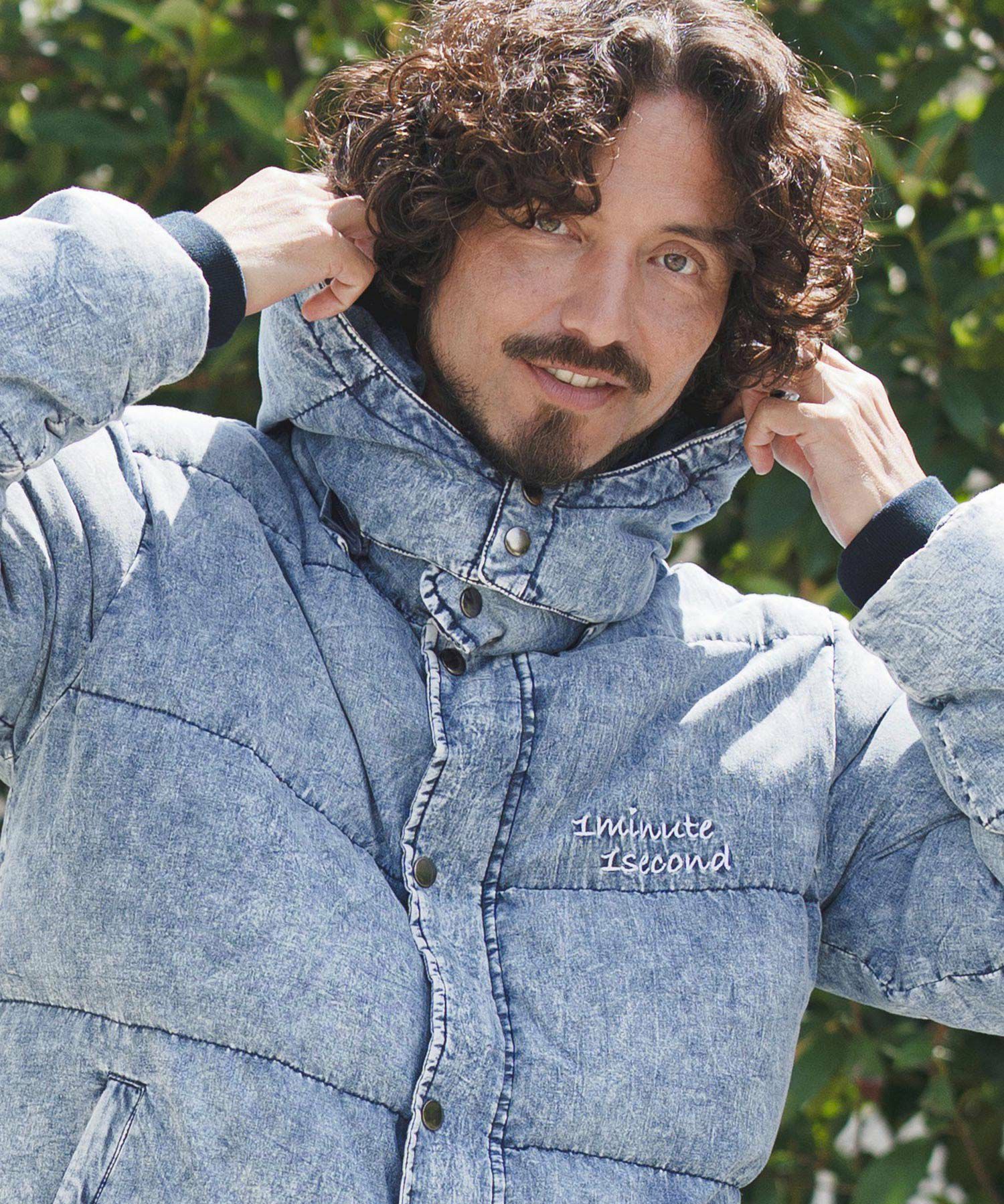 1minute 1second(ワンミニットワンセカンド)】denim down jacket with