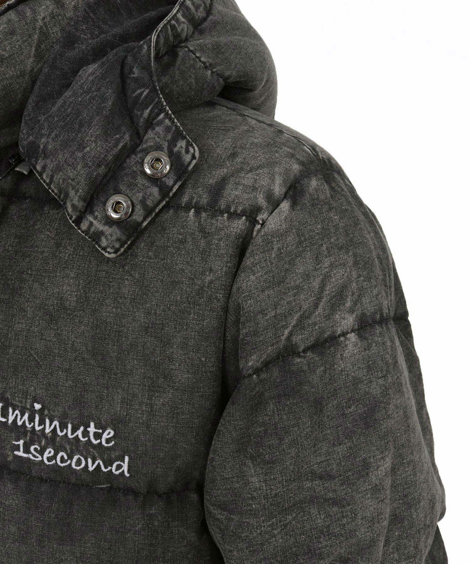 1minute 1second(ワンミニットワンセカンド)】denim down jacket with