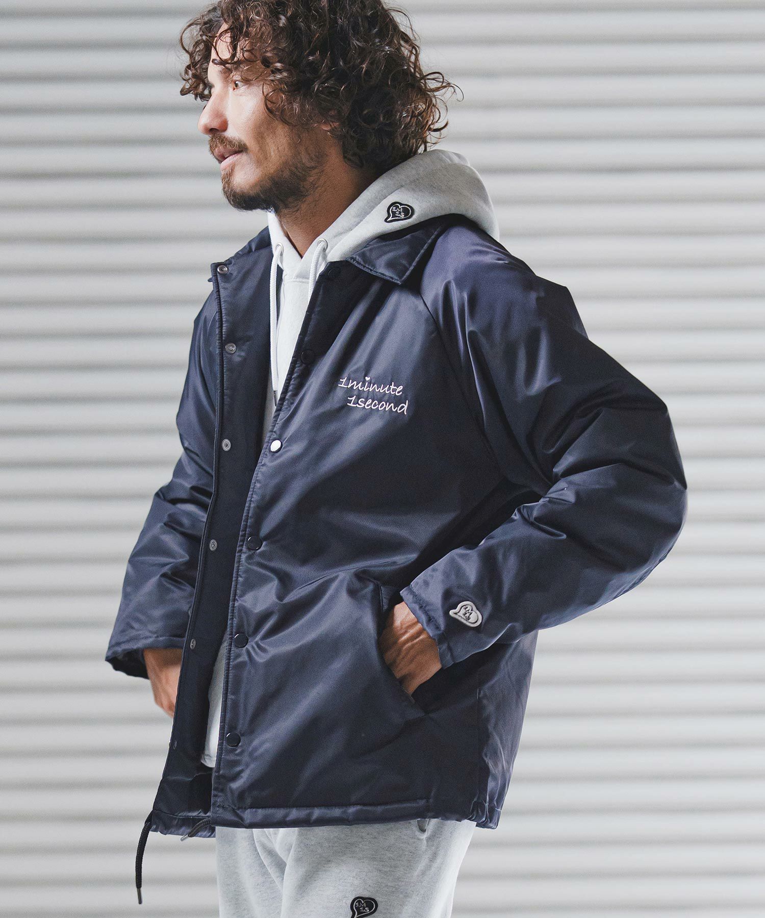 1minute 1second(ワンミニットワンセカンド)】back boa coach jacket