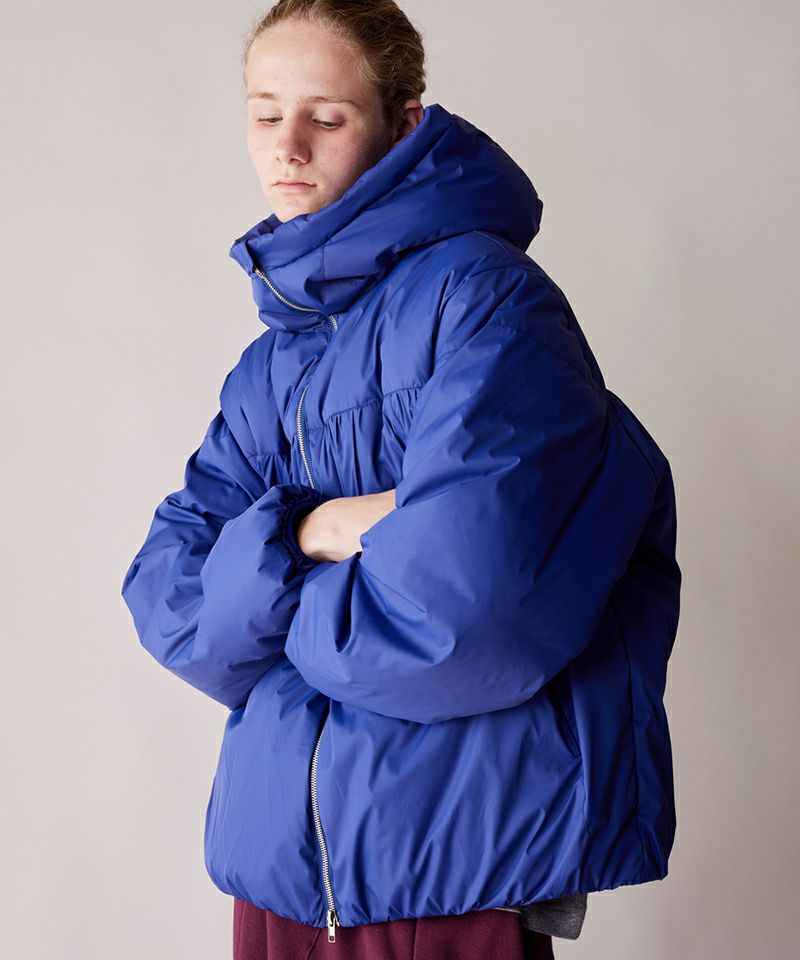 rehacer(レアセル)】 Drape Gather Dolman Jacket 中綿入りジャケット