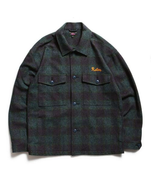 【ROTAR(ローター)】【予約販売11月中旬～下旬入荷】Ombre Check Shirt Jacket シャツジャケット(rt2574016)