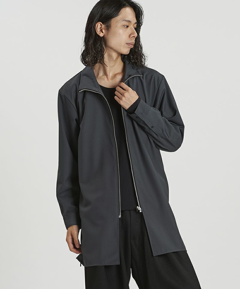 30%OFF【NO ID.(ノーアイディー)】 ZIPﾛﾝｸﾞSH シャツ(457006-043S