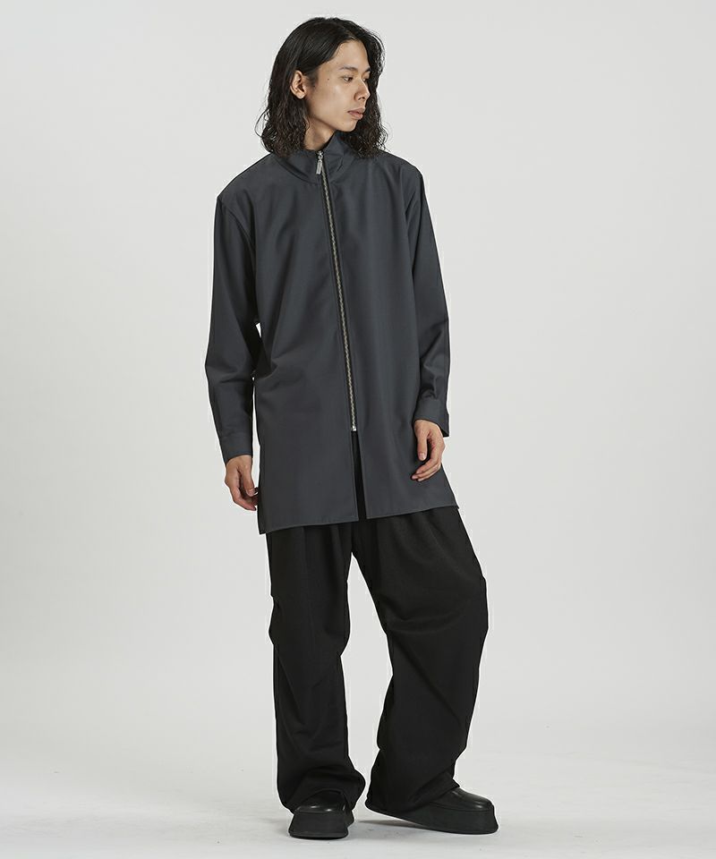 30%OFF【NO ID.(ノーアイディー)】 ZIPﾛﾝｸﾞSH シャツ(457006-043S