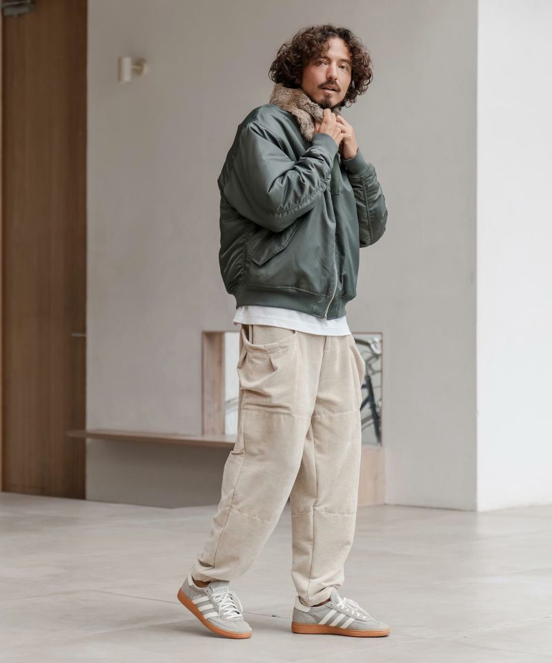 CAMBIO(カンビオ)】リアルファー襟フライトジャケット(HLCM0206