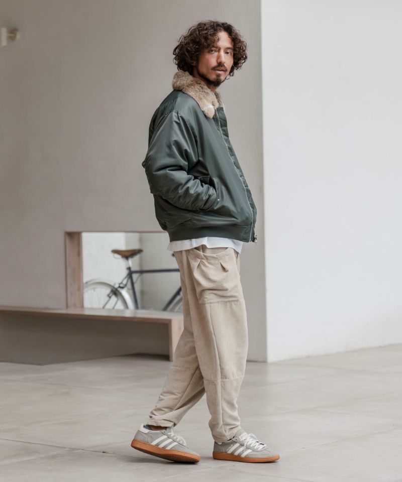 CAMBIO(カンビオ)】リアルファー襟フライトジャケット(HLCM0206