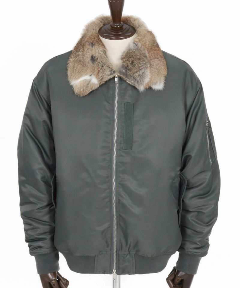 CAMBIO(カンビオ)】リアルファー襟フライトジャケット(HLCM0206