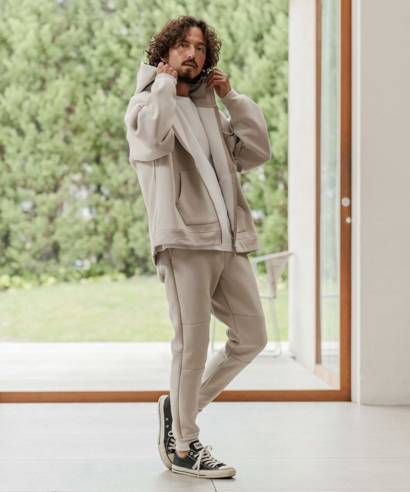 CAMBIO(カンビオ)】フレンチテリーボンディングジョガーパンツ