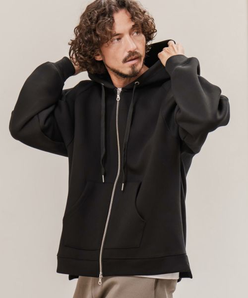 50%OFF【CAMBIO(カンビオ)】ポリストレッチツイルZIPパーカー | CAMBIO