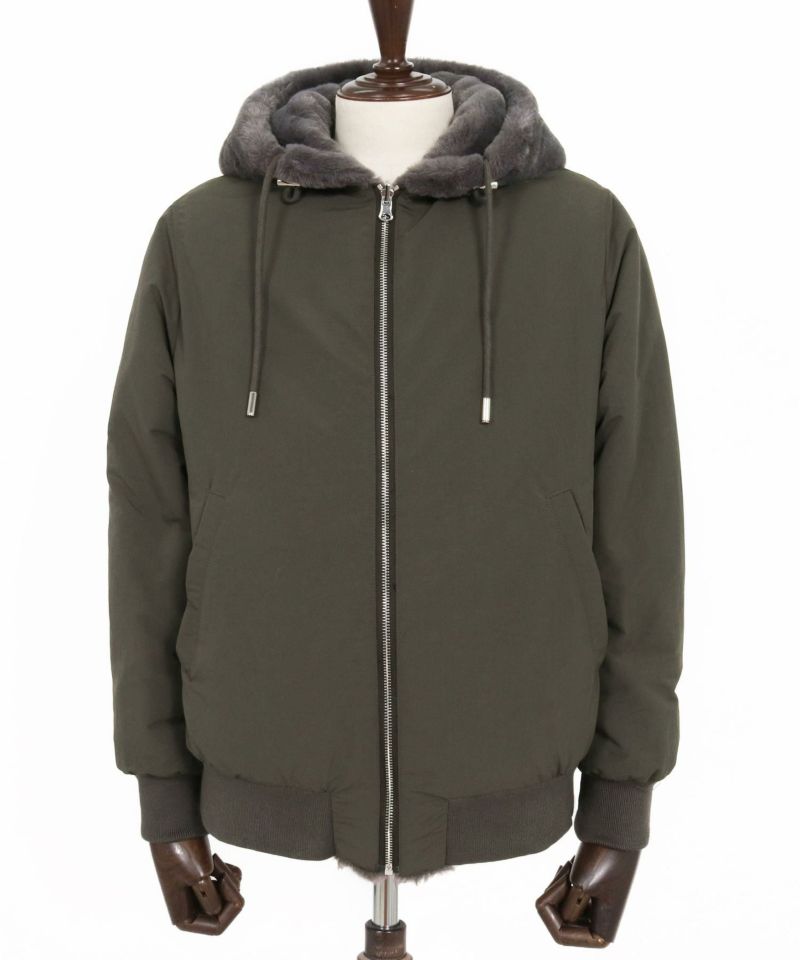 CAMBIO(カンビオ)】ファー×ナイロンリバーシブルブルゾン | CAMBIO