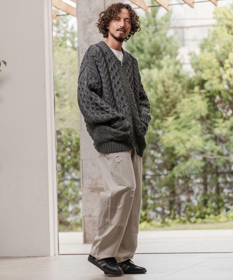 CAMBIO カンビオ　
デニム変形ブッシュバルーンパンツ
ダークブルー CAMBIO(カンビオ)】【予約販売11月上旬～中旬入荷】ケーブル