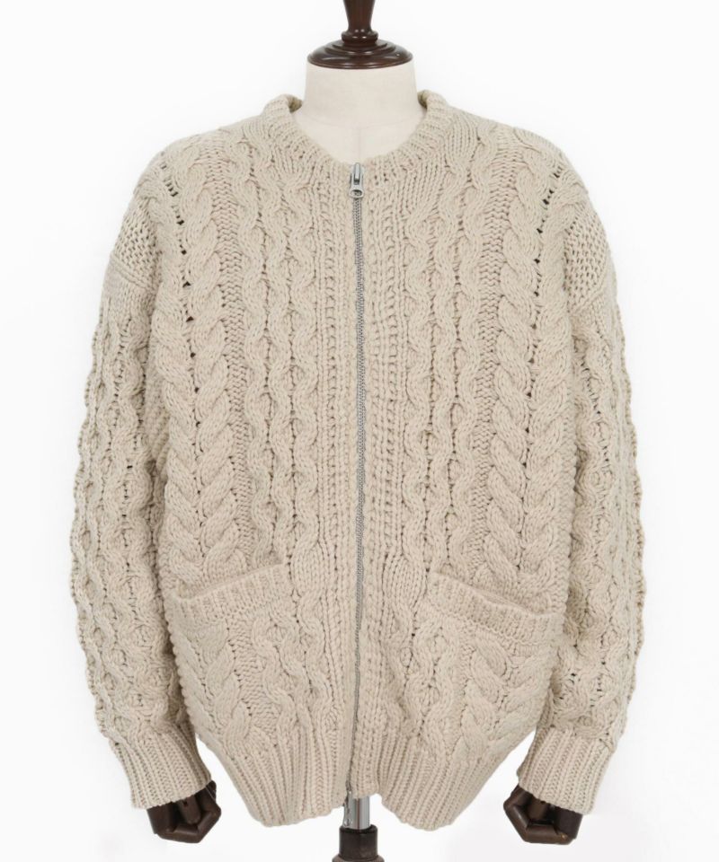 CAMBIO(カンビオ)】ケーブルニットZIPブルゾン | CAMBIO カンビオ