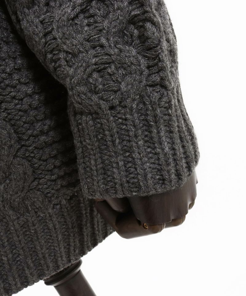 CAMBIO(カンビオ)】ケーブルニットZIPブルゾン | CAMBIO カンビオ