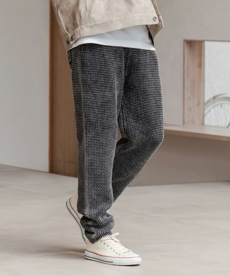 CAMBIO(カンビオ)】Pigment dyed Waffle Knit Tapered Pants