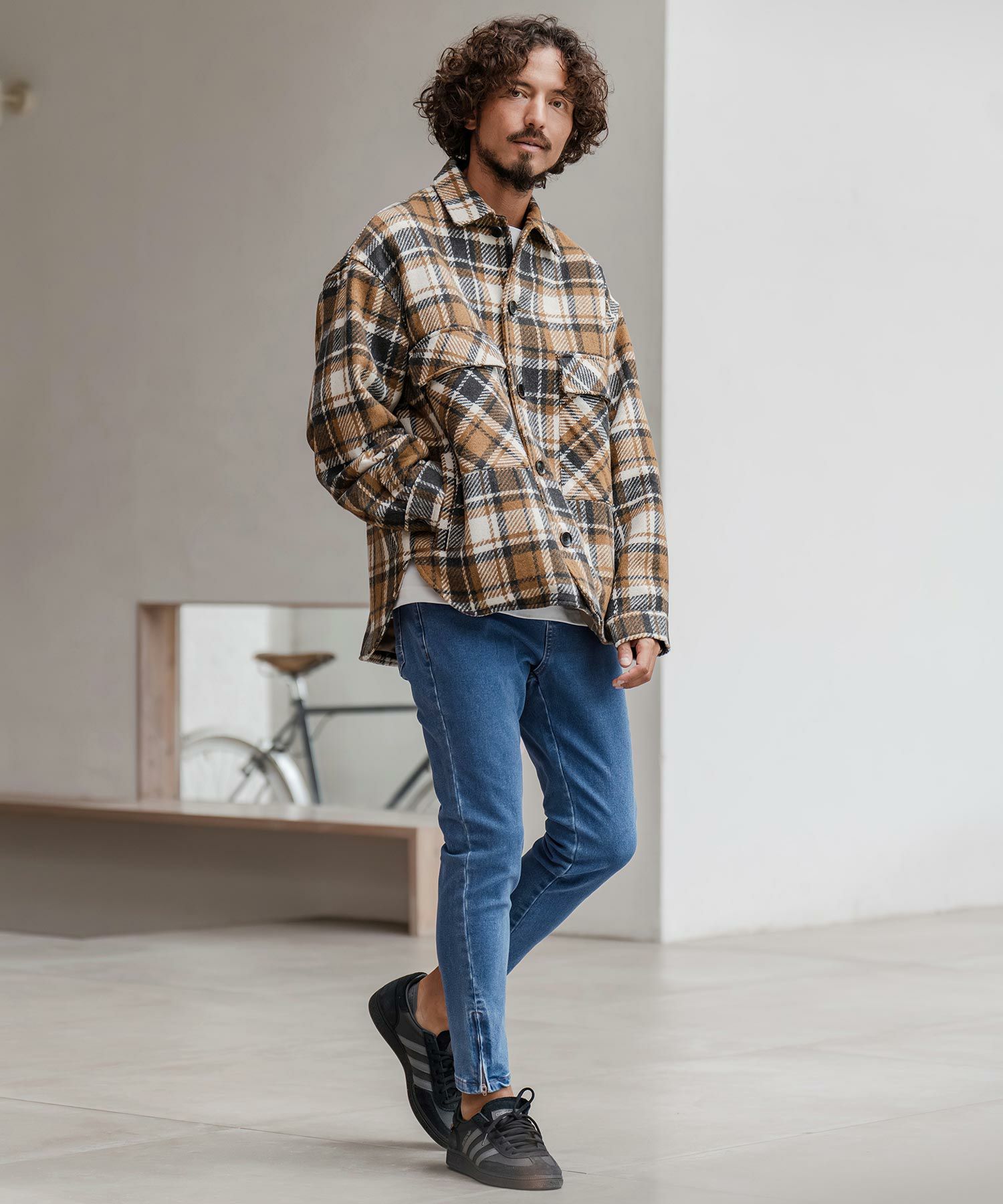 CAMBIO(カンビオ)】裾ZIPデニムテーパードパンツ(HLCM0221) | CAMBIO