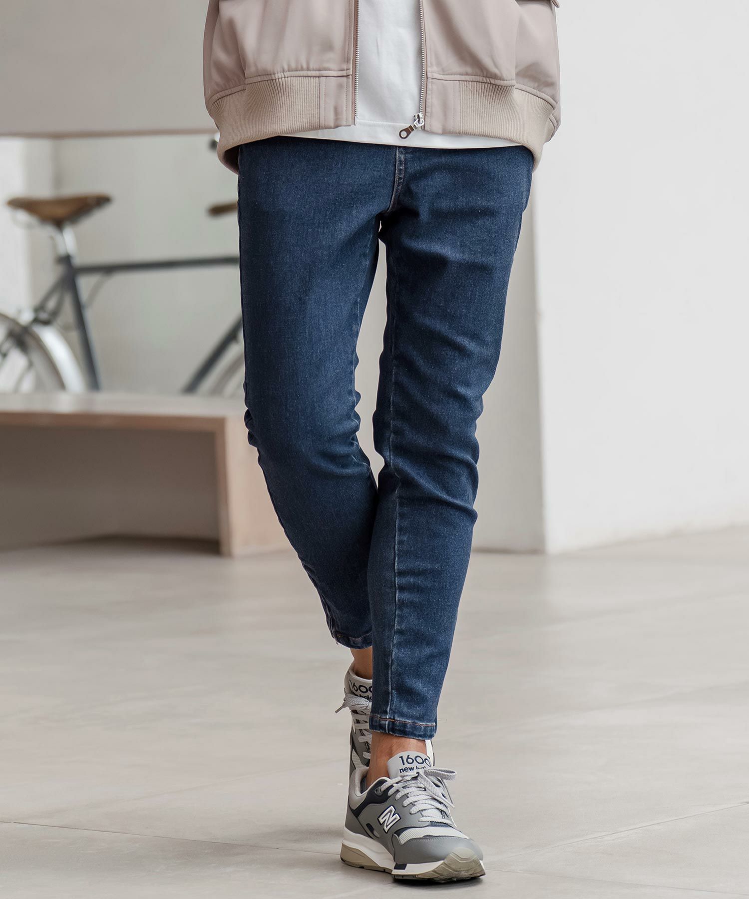 CAMBIO(カンビオ)】裾ZIPデニムテーパードパンツ(HLCM0221) | CAMBIO