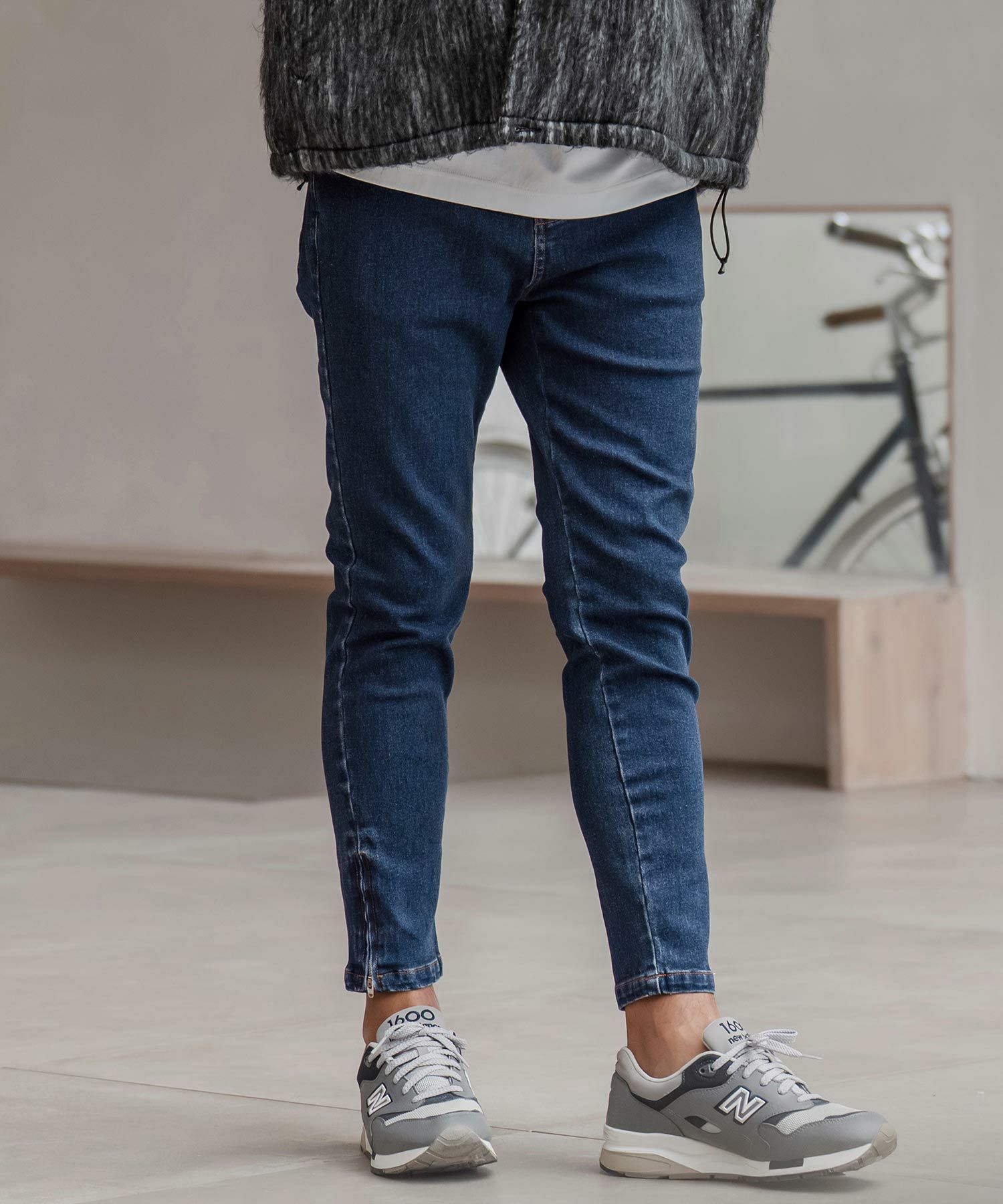 CAMBIO(カンビオ)】裾ZIPデニムテーパードパンツ(HLCM0221) | CAMBIO