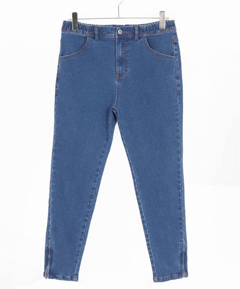 CAMBIO(カンビオ)】裾ZIPデニムテーパードパンツ(HLCM0221) | CAMBIO