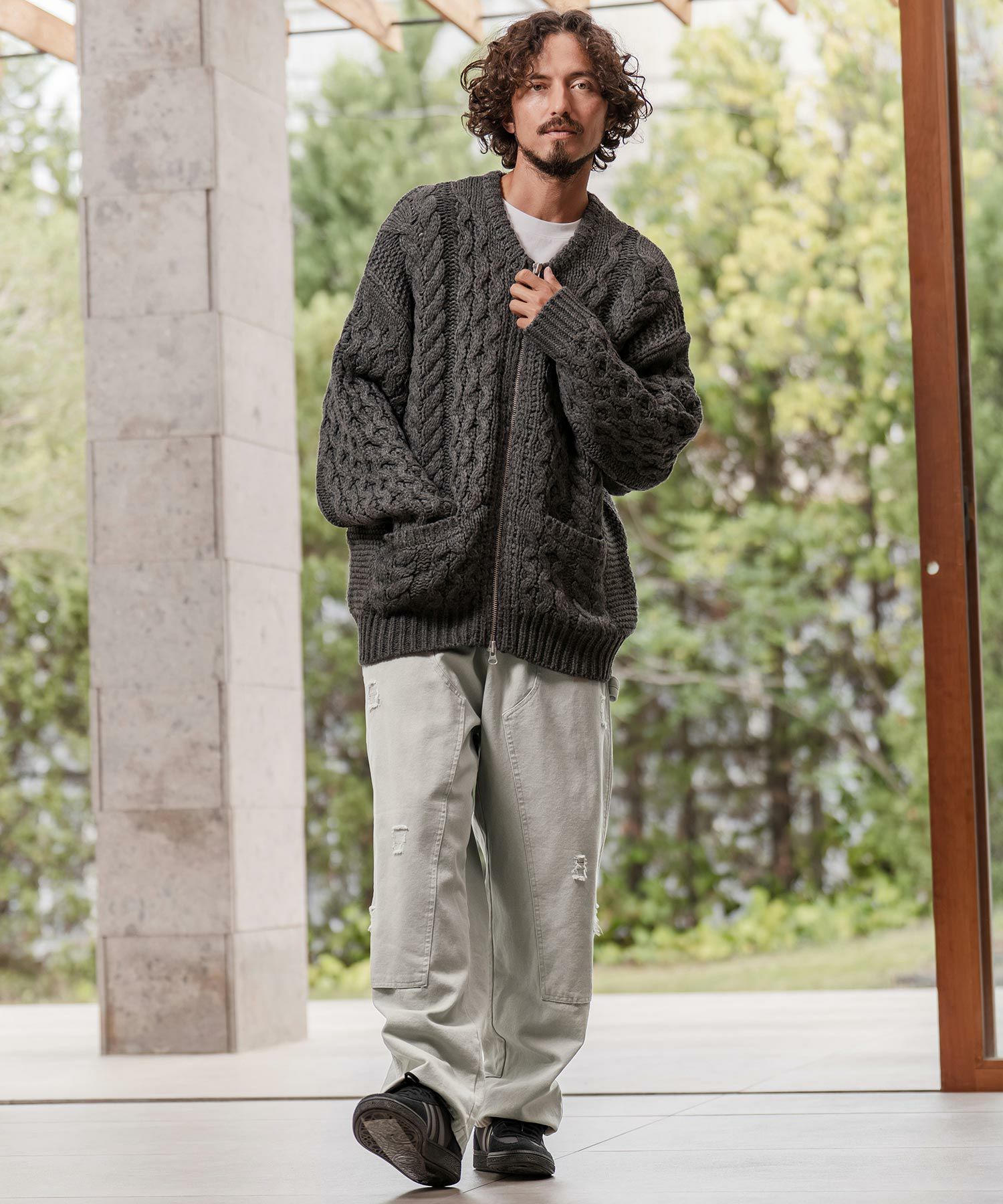 CAMBIO(カンビオ)】ダブルニーダメージ加工ダックパンツ(BP-BEA0070